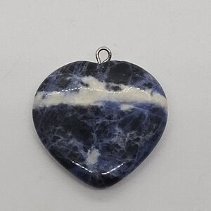 sodalite heart-like pendant